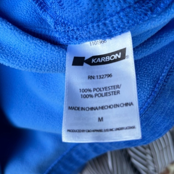 Karbon Full Zip Hoodie Fleece Lined Jacket | Size Medium - Picture 7 of 7